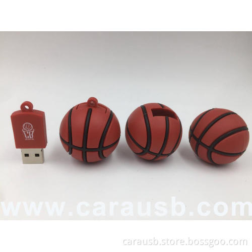 basketball 3D ball shape usb sticks PVC made basketballer flash drives